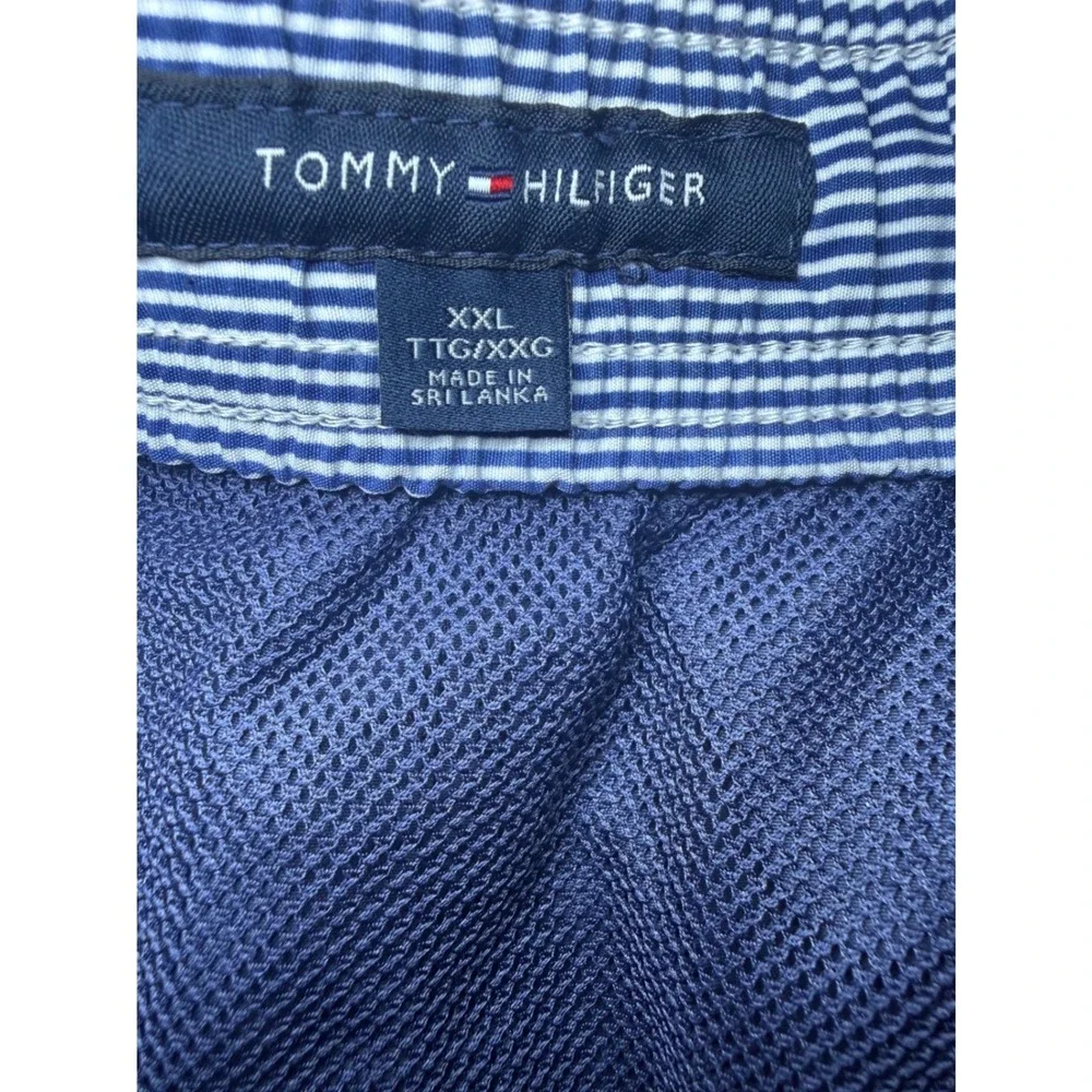 Tommy Hilfiger Swim Trunks Men XXL Navy Blue Mesh Lined Drawstring NWT